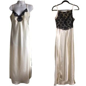 Enchanting Nightgown Cream Nightgown Black Cream Medium